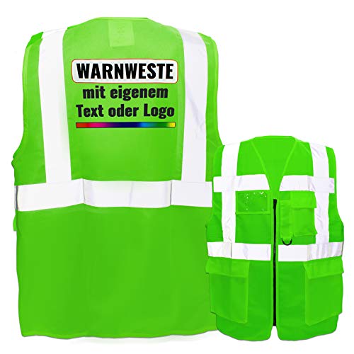 Warnweste mit Reißverschluss und Taschen * Druck auf Rücken/Premium-Druck * Farbe & Größe: Neon Grün/Größe XL * Aufdruck selbst gestalten * Bedruckt mit Design Foto Text Logo Warnweste mit Reißverschluss und Taschen * Druck auf Rücken/Premium-Druck * Farbe & Größe: Neon Grün/Größe XL * Aufdruck selbst gestalten * Bedruckt mit Design Foto Text Logo von PixiPrints.com