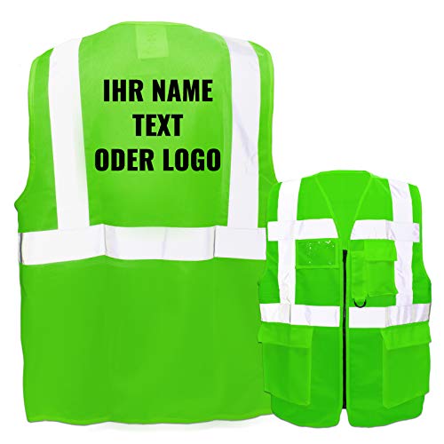 Warnweste mit Reißverschluss und Taschen * Druck auf Rücken/Standard-Druck * Farbe & Größe: Neon Grün/Größe M * Aufdruck selbst gestalten * Bedruckt mit Design Foto Text Logo Warnweste mit Reißverschluss und Taschen * Druck auf Rücken/Standard-Druck * Farbe & Größe: Neon Grün/Größe M * Aufdruck selbst gestalten * Bedruckt mit Design Foto Text Logo von PixiPrints.com