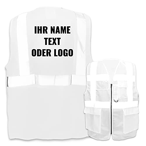 Warnweste mit Reißverschluss und Taschen * Druck auf Rücken/Standard-Druck * Farbe & Größe: Weiß/Größe XL * Aufdruck selbst gestalten * Bedruckt mit Design Foto Text Logo Warnweste mit Reißverschluss und Taschen * Druck auf Rücken/Standard-Druck * Farbe & Größe: Weiß/Größe XL * Aufdruck selbst gestalten * Bedruckt mit Design Foto Text Logo von PixiPrints.com