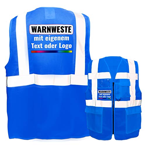 Warnweste mit Reißverschluss und Taschen * Druck auf Rücken + Front/Premium-Druck * Farbe & Größe: Blau/Größe XXL * Aufdruck selbst gestalten * Bedruckt mit Design Foto Text Logo Warnweste mit Reißverschluss und Taschen * Druck auf Rücken + Front/Premium-Druck * Farbe & Größe: Blau/Größe XXL * Aufdruck selbst gestalten * Bedruckt mit Design Foto Text Logo von PixiPrints.com