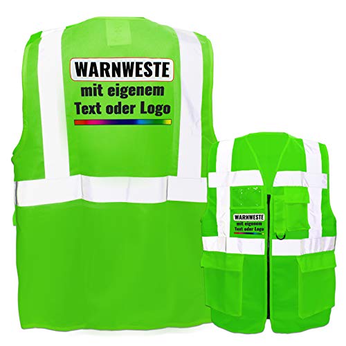Warnweste mit Reißverschluss und Taschen * Druck auf Rücken + Front/Premium-Druck * Farbe & Größe: Neon Grün/Größe XL * Aufdruck selbst gestalten * Bedruckt mit Design Foto Text Logo Warnweste mit Reißverschluss und Taschen * Druck auf Rücken + Front/Premium-Druck * Farbe & Größe: Neon Grün/Größe XL * Aufdruck selbst gestalten * Bedruckt mit Design Foto Text Logo von PixiPrints.com