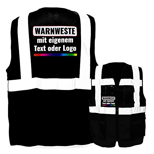 Warnweste mit Reißverschluss und Taschen * Druck auf Rücken + Front/Premium-Druck * Farbe & Größe: Schwarz/Größe 5XL * Aufdruck selbst gestalten * Bedruckt mit Design Foto Text Logo Warnweste mit Reißverschluss und Taschen * Druck auf Rücken + Front/Premium-Druck * Farbe & Größe: Schwarz/Größe 5XL * Aufdruck selbst gestalten * Bedruckt mit Design Foto Text Logo von PixiPrints.com