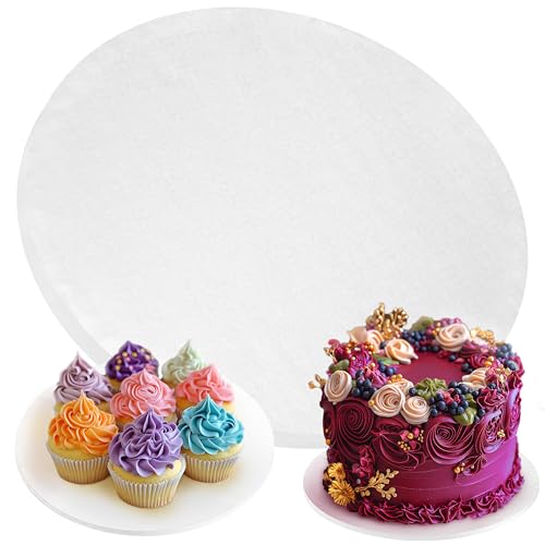 Kuchenbrett – 10 Zoll / 25 cm, rund, weiß – Trommeltablett aus Pappe – Basis für mehrstufige Kuchenpräsentation – Kreis mit dicker Unterseite – von PixiPy Kuchenbrett – 10 Zoll / 25 cm, rund, weiß – Trommeltablett aus Pappe – Basis für mehrstufige Kuchenpräsentation – Kreis mit dicker Unterseite – von PixiPy von PixiPy