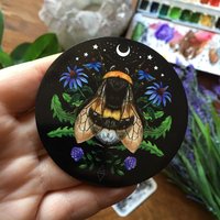 Große Magnet Durchmesser -7 cm - Hummel - Hexen von PixieColdArt