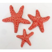 3 Seestern Fliesen - Rot Orange von PixieTiles