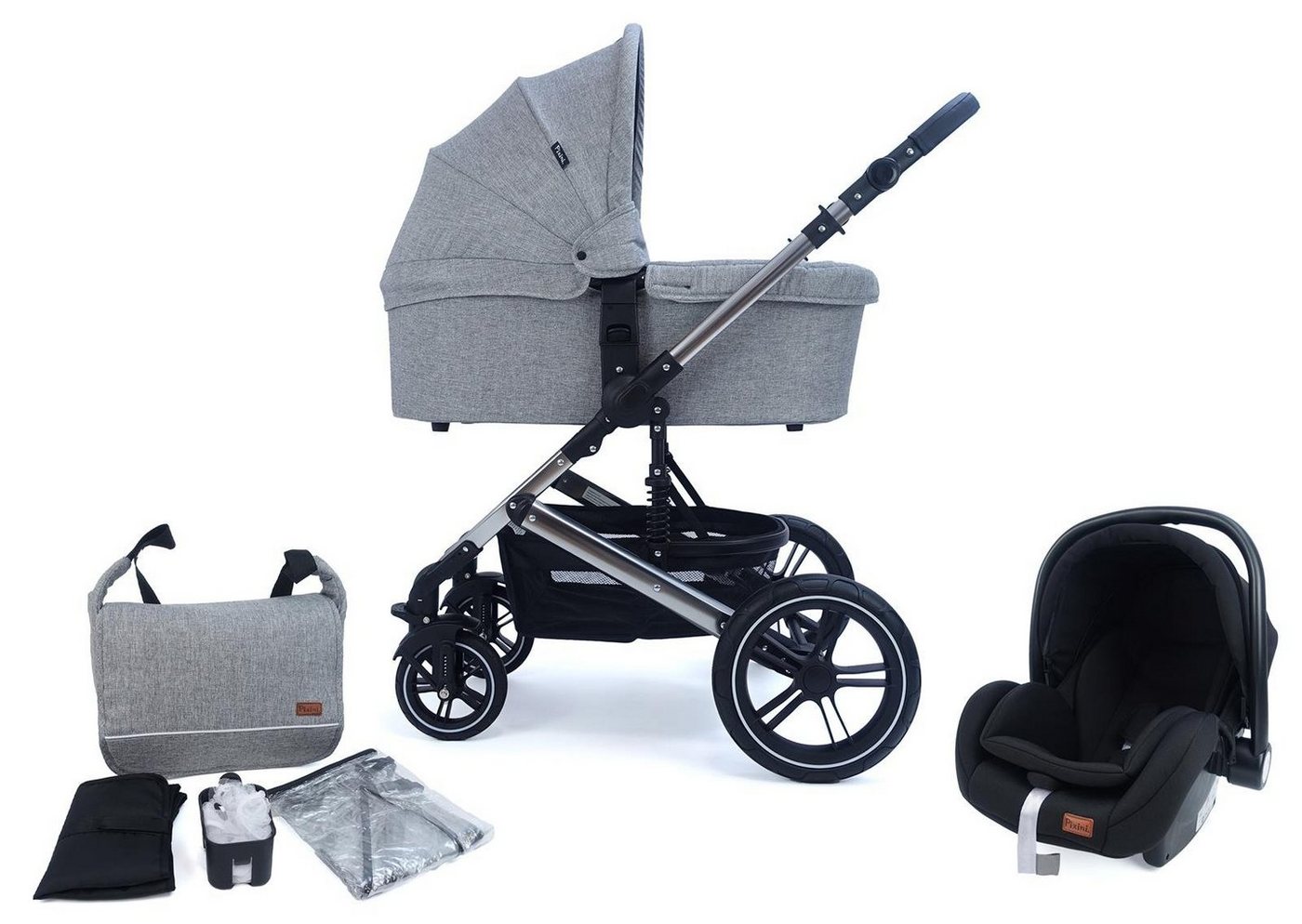 Pixini Kombi-Kinderwagen Pixini Aloha Kinderwagen 3in1 Set, Sonnenverdeck von Pixini