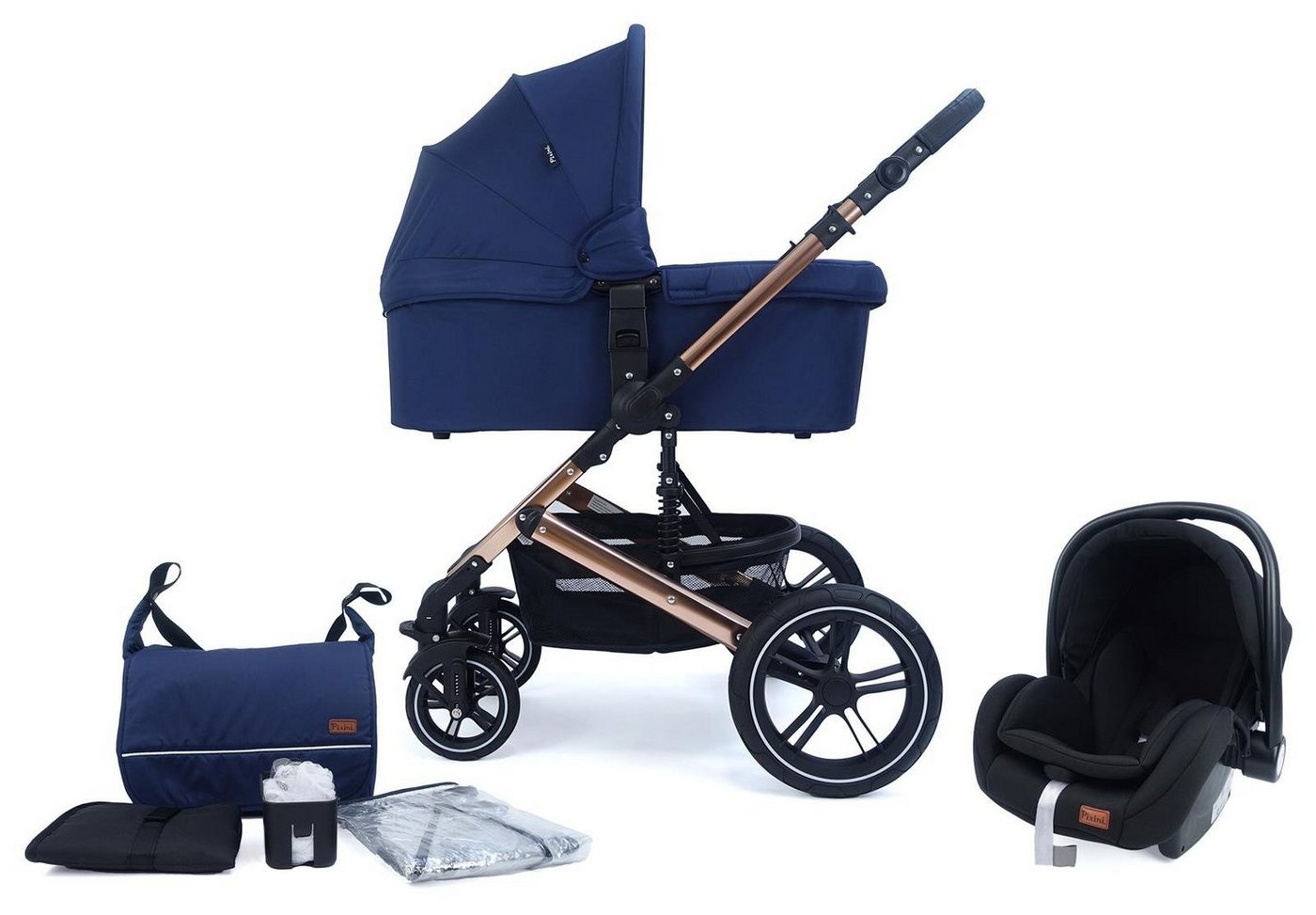 Pixini Kombi-Kinderwagen Pixini Aloha Kinderwagen 3in1 Set, Sonnenverdeck von Pixini