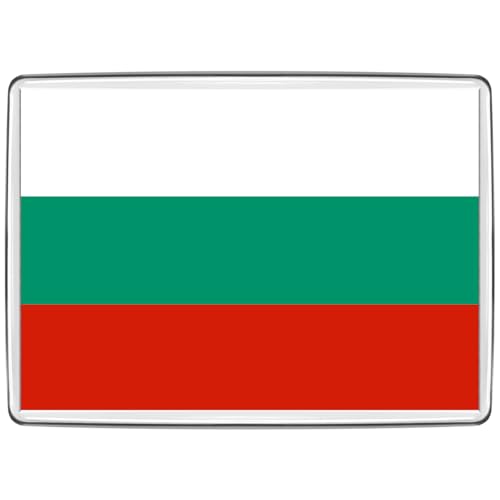 Pixly® Kühlschrankmagnet, Bulgarien-Flagge, groß, Jumbo-Größe, Bulgarisches Andenken, Land-Souvenir, Neuheit, Kühlschrankmagnete, Geschenk von Pixly