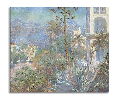 Claude Monet - Villen in Bordighera Impressionismu Herdabdeckplatte & Spritzschutz aus Echtglas | Für Herd-Kochfelder | 60x52 cm von Pixxprint