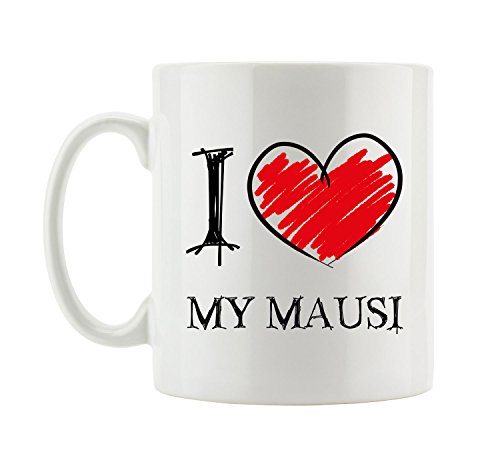 Pixxprint I Love My Mausi Fun Tasse von Pixxprint