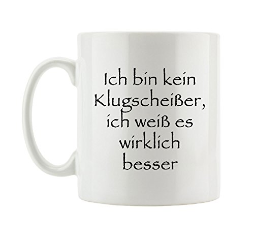 Pixxprint J.Roxx Ich Bin kein Klugscheißer, ich weiß es wirklich Besser Tasse, ca. 300ml Fassungsvermögen, Keramik Weiß, Spülmaschinenfest Pixxprint J.Roxx Ich Bin kein Klugscheißer, ich weiß es wirklich Besser Tasse, ca. 300ml Fassungsvermögen, Keramik Weiß, Spülmaschinenfest von Pixxprint