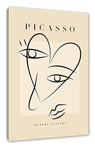 Picasso Art Collection - Augen als Leinwandbild | Größe: 100x70 cm | Wandbild | Kunstdruck | fertig bespannt von Pixxprint