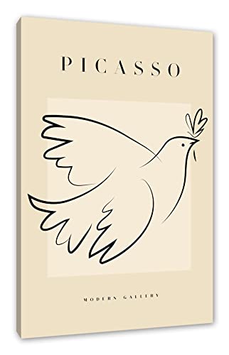 Picasso Art Collection - Friedenstaube als Leinwandbild | Größe: 60x40 cm | Wandbild | Kunstdruck | fertig bespannt von Pixxprint