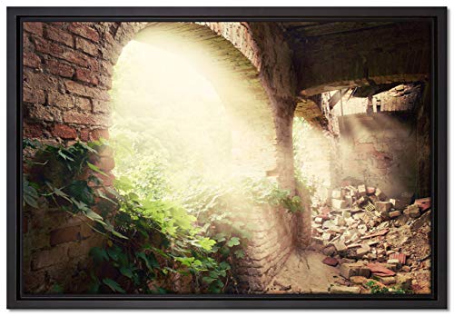 Pixxprint Alte Ruine Leinwandbild 60x40 cm im Bilderahmen, Wandbild, Schattenfugenrahmen, Kein Poster Pixxprint Alte Ruine Leinwandbild 60x40 cm im Bilderahmen, Wandbild, Schattenfugenrahmen, Kein Poster von Pixxprint