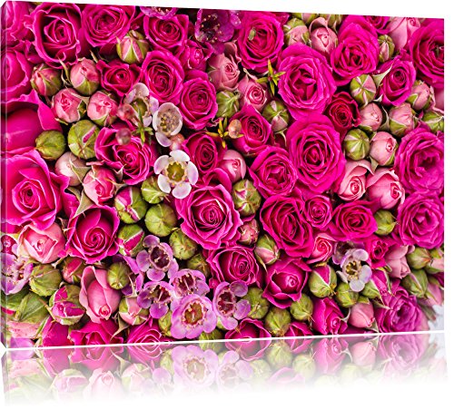 Pixxprint Blumen, Größe: 120x80cm, Leinwandbild, fertig gespannt, Wandbild, Dekoration, Kunstdruck, kein Poster von Pixxprint