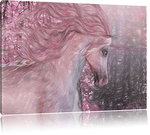 Pixxprint Einhorn, Größe: 100x70cm, Leinwandbild, fertig gespannt, Wandbild, Dekoration, Kunstdruck, kein Poster Pixxprint Einhorn, Größe: 100x70cm, Leinwandbild, fertig gespannt, Wandbild, Dekoration, Kunstdruck, kein Poster von Pixxprint