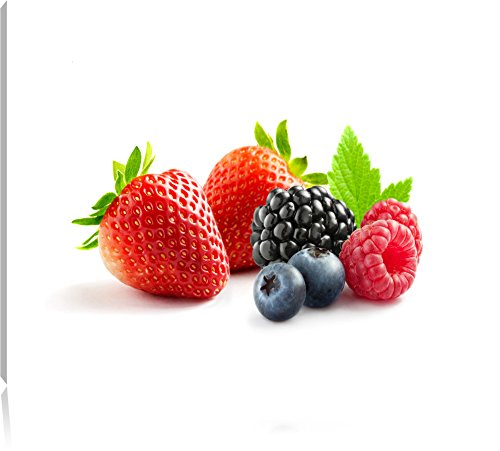 Pixxprint Frisches Obst, Größe: 100x70cm, Leinwandbild, fertig gespannt, Wandbild, Dekoration, Kunstdruck, kein Poster von Pixxprint