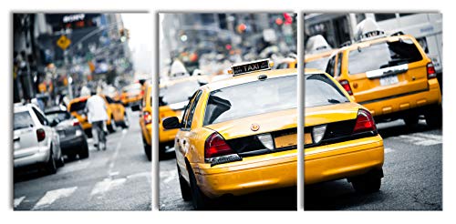 Pixxprint Gelbe Taxis am Times Square in New York, XXL Leinwandbild in Übergröße 210x100cm Gesamtmaß 3 teilig, Wandbild, Kunstdruck Pixxprint Gelbe Taxis am Times Square in New York, XXL Leinwandbild in Übergröße 210x100cm Gesamtmaß 3 teilig, Wandbild, Kunstdruck von Pixxprint