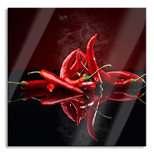 Pixxprint Glasbild, Wandbild auf Echtglas, Feurige rote Chili Schoten, 70x70 cm, inkl. Aufhängung und Abstandshalter Pixxprint Glasbild, Wandbild auf Echtglas, Feurige rote Chili Schoten, 70x70 cm, inkl. Aufhängung und Abstandshalter von Pixxprint