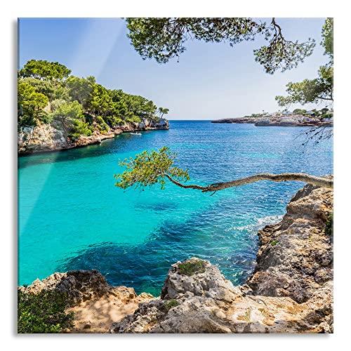 Pixxprint Glasbild, Wandbild auf Echtglas, Mallorca Bay Cove, 60x60 cm, inkl. Aufhängung und Abstandshalter Pixxprint Glasbild, Wandbild auf Echtglas, Mallorca Bay Cove, 60x60 cm, inkl. Aufhängung und Abstandshalter von Pixxprint