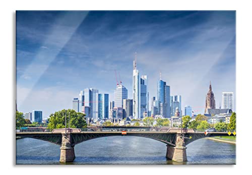 Pixxprint Glasbild, Wandbild aus Echtglas, Skyline von Frankfurt am Main, 100x70 cm, inkl. Aufhängung und Abstandshalter Pixxprint Glasbild, Wandbild aus Echtglas, Skyline von Frankfurt am Main, 100x70 cm, inkl. Aufhängung und Abstandshalter von Pixxprint