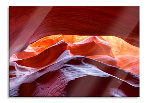 Pixxprint Glasbild | Wandbild aus Echtglas | Antelope Canyon Arizona | 60x40 cm | inkl. Aufhängung und Abstandshalter von Pixxprint
