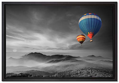 Pixxprint Heißluftballons über den Alpen Leinwandbild 60x40 cm im Bilderahmen, Wandbild, Schattenfugenrahmen, Kein Poster Pixxprint Heißluftballons über den Alpen Leinwandbild 60x40 cm im Bilderahmen, Wandbild, Schattenfugenrahmen, Kein Poster von Pixxprint