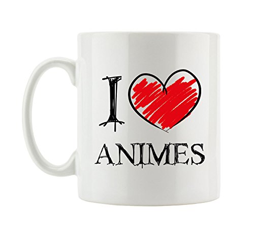 Pixxprint I Love Animes Fun Tasse von Pixxprint