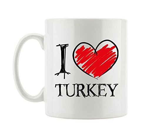 Pixxprint I Love Turkey Fun Tasse von Pixxprint