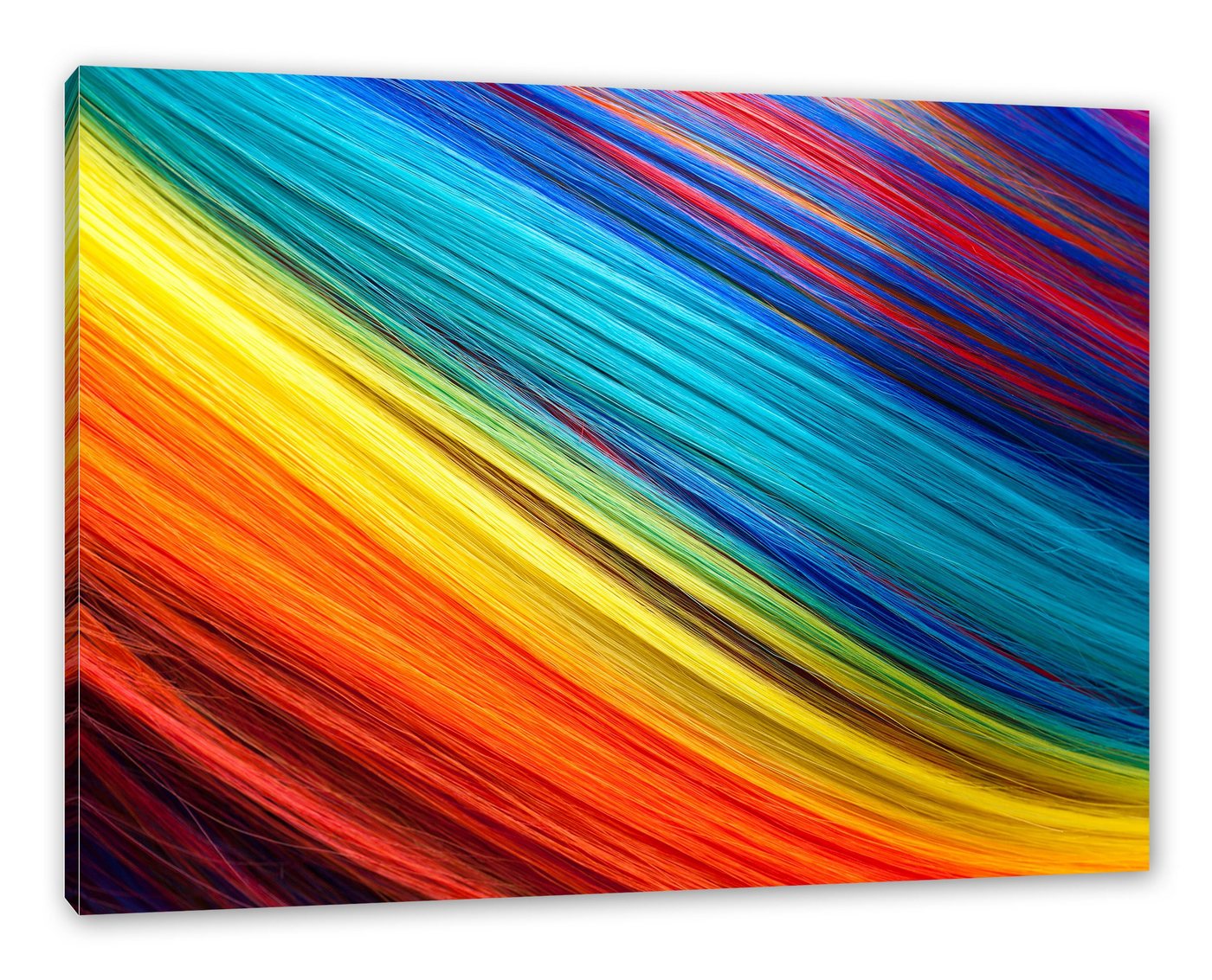 Pixxprint Leinwandbild Bunte Streifen, Bunte Streifen (1 St), Leinwandbild fertig bespannt, inkl. Zackenaufhänger von Pixxprint