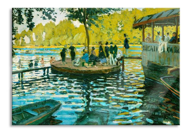 Pixxprint Glasbild Claude Monet - Camille Monet auf einer Gartenbank, Claude Monet - Camille Monet auf einer Gartenbank (1 St), Glasbild aus Echtglas, inkl. Aufhängungen und Abstandshalter von Pixxprint