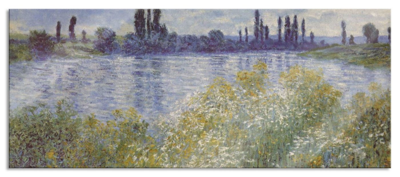 Pixxprint Glasbild Claude Monet - Die Mittagsmahlzeit auf dem Rasen, Claude Monet - Die Mittagsmahlzeit auf dem Rasen (1 St), Glasbild aus Echtglas, inkl. Aufhängungen und Abstandshalter von Pixxprint