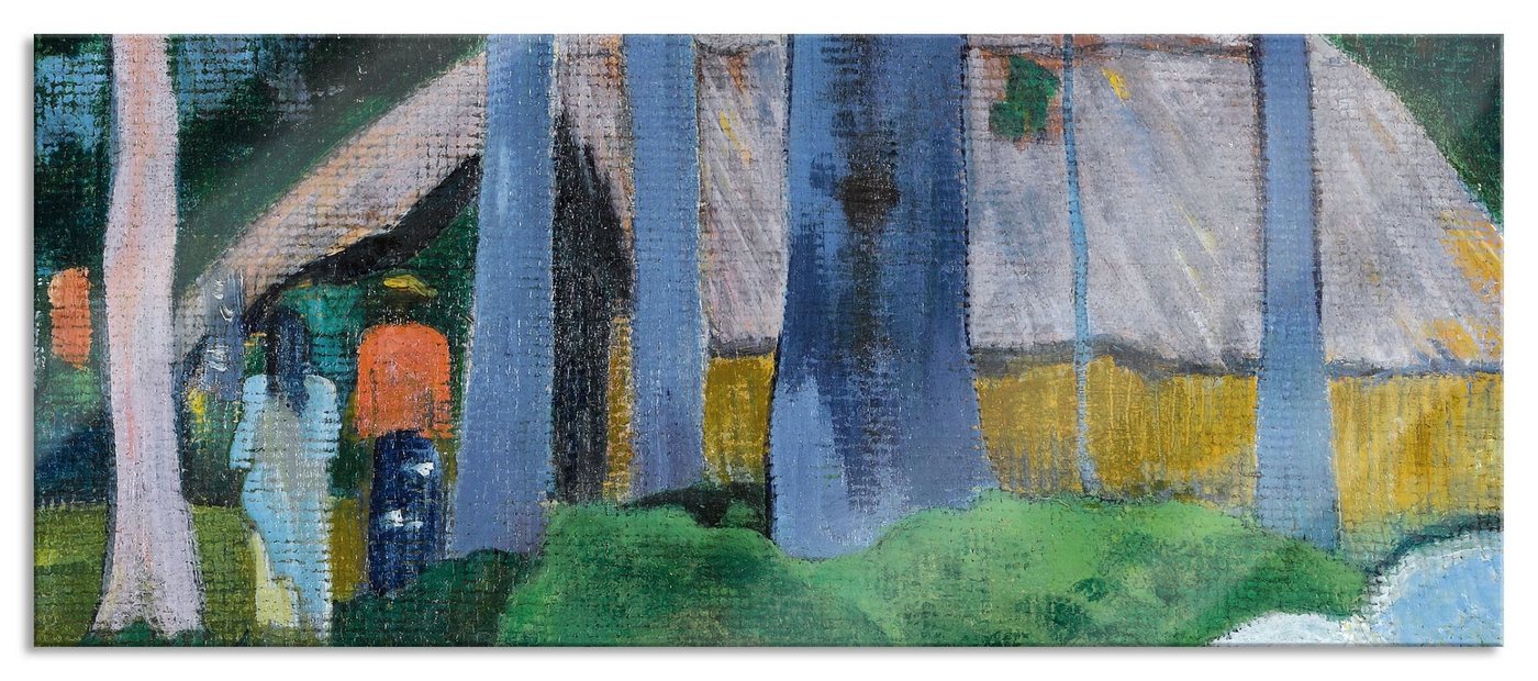 Pixxprint Glasbild Claude Monet - Teich mit Seerosen , Claude Monet - Teich mit Seerosen  (1 St), Glasbild aus Echtglas, inkl. Aufhängungen und Abstandshalter von Pixxprint