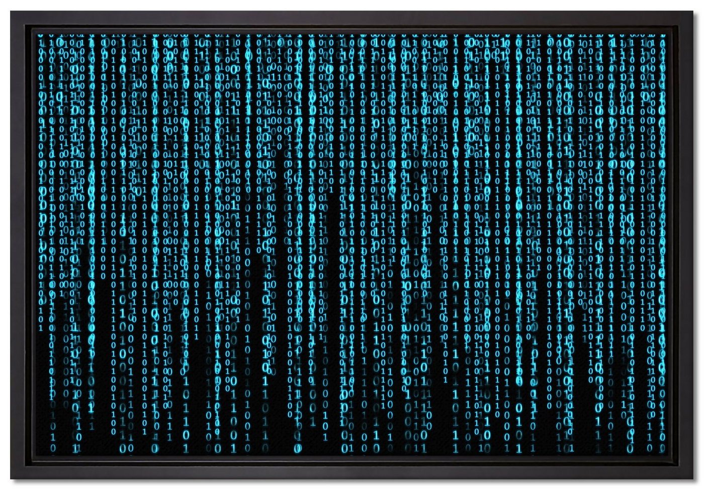 Pixxprint Leinwandbild Matrix, Wanddekoration (1 St), Leinwandbild fertig bespannt, in einem Schattenfugen-Bilderrahmen gefasst, inkl. Zackenaufhänger von Pixxprint