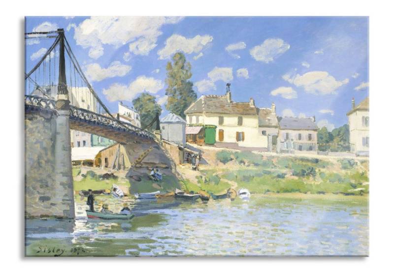 Pixxprint Glasbild Paul Cézanne - Stillleben mit Gardine, Paul Cézanne - Stillleben mit Gardine (1 St), Glasbild aus Echtglas, inkl. Aufhängungen und Abstandshalter von Pixxprint