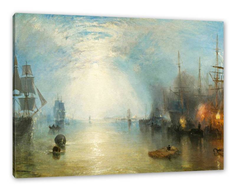 Pixxprint Leinwandbild William Turner - Keelmen Heaving in Coals by Moonlight, William Turner - Keelmen Heaving in Coals by Moonlight (1 St), Leinwandbild fertig bespannt, inkl. Zackenaufhänger von Pixxprint