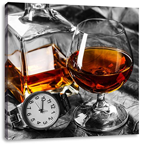 Pixxprint Man Things mit Whiskey und Uhr, Größe: 70x70 cm, Leinwandbild Quadratisch, Wandbild, Kunstdruck, fertig bespannt Pixxprint Man Things mit Whiskey und Uhr, Größe: 70x70 cm, Leinwandbild Quadratisch, Wandbild, Kunstdruck, fertig bespannt von Pixxprint