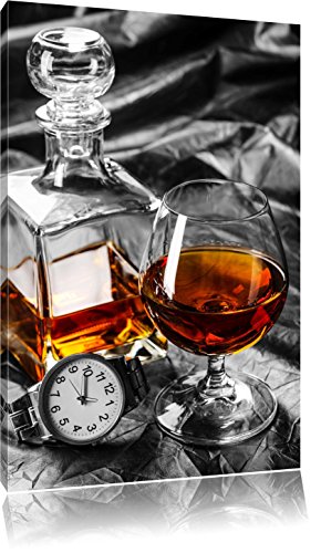 Pixxprint Man Things mit Whiskey und Uhr B&W, Größe: 80x60cm, Leinwandbild, fertig gespannt, Wandbild, Dekoration, Kunstdruck, kein Poster Pixxprint Man Things mit Whiskey und Uhr B&W, Größe: 80x60cm, Leinwandbild, fertig gespannt, Wandbild, Dekoration, Kunstdruck, kein Poster von Pixxprint