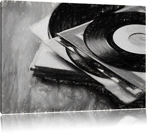Pixxprint Schallplatten, Größe: 120x80cm, Leinwandbild, fertig gespannt, Wandbild, Dekoration, Kunstdruck, kein Poster Pixxprint Schallplatten, Größe: 120x80cm, Leinwandbild, fertig gespannt, Wandbild, Dekoration, Kunstdruck, kein Poster von Pixxprint