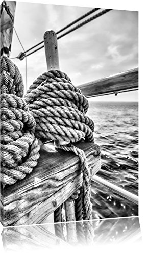 Pixxprint Tau Seil auf Schiff, Größe: 120x80cm, Leinwandbild, fertig gespannt, Wandbild, Dekoration, Kunstdruck, kein Poster Pixxprint Tau Seil auf Schiff, Größe: 120x80cm, Leinwandbild, fertig gespannt, Wandbild, Dekoration, Kunstdruck, kein Poster von Pixxprint