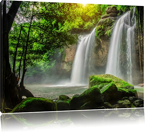 Pixxprint Wasserfall, Größe: 80x60cm, Leinwandbild, fertig gespannt, Wandbild, Dekoration, Kunstdruck, kein Poster Pixxprint Wasserfall, Größe: 80x60cm, Leinwandbild, fertig gespannt, Wandbild, Dekoration, Kunstdruck, kein Poster von Pixxprint