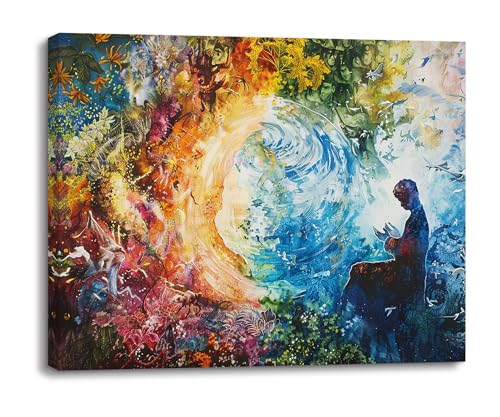 Piy Painting Leinwandbilder Ölgemälde von Blumen 40x30cm, Abstrakte Kunstwerke Wandkunst, Leinwand Wandbilder Kunstdrücke auf Leinwand für Wohnzimmer Yogaraum, Mit eingebautem Rahmen Piy Painting Leinwandbilder Ölgemälde von Blumen 40x30cm, Abstrakte Kunstwerke Wandkunst, Leinwand Wandbilder Kunstdrücke auf Leinwand für Wohnzimmer Yogaraum, Mit eingebautem Rahmen von Piy Painting