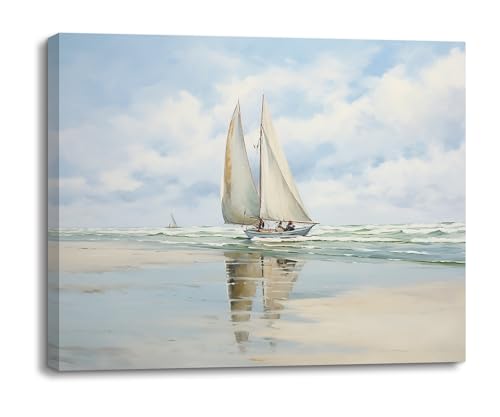 Piy Painting Meereslandschaft Leinwandbild, Segelboot Modernes Kunstwerk Bilder Gerahmtes Kunstdrucke auf Leinwand, Reproduktion von Ölgemälden, Wanddekorationen für Badezimmer Wanddekoration 40x30cm Piy Painting Meereslandschaft Leinwandbild, Segelboot Modernes Kunstwerk Bilder Gerahmtes Kunstdrucke auf Leinwand, Reproduktion von Ölgemälden, Wanddekorationen für Badezimmer Wanddekoration 40x30cm von Piy Painting