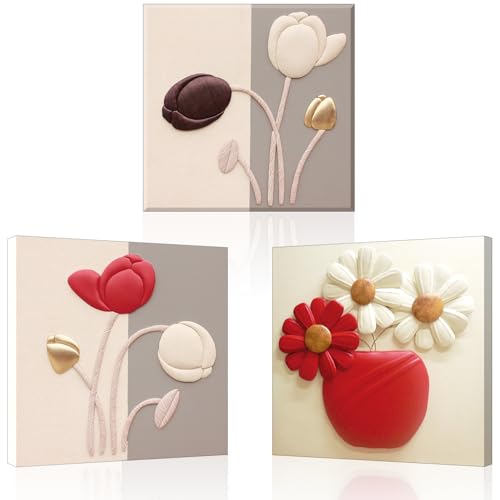 Piy Painting Tulpen Gemälde, Gänseblümchen Malerei, Gänseblümchen Repräsentiert Reine Liebe, Großformatige Wandgemälde Für Badezimmer Schlafzimmer Wohnzimmer Büro Cafe, 3 Paneele 58x58 cm (174x58 cm) Piy Painting Tulpen Gemälde, Gänseblümchen Malerei, Gänseblümchen Repräsentiert Reine Liebe, Großformatige Wandgemälde Für Badezimmer Schlafzimmer Wohnzimmer Büro Cafe, 3 Paneele 58x58 cm (174x58 cm) von Piy Painting