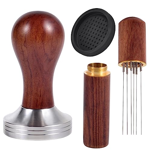 Piymnys Kaffee Tamper 58mm, Wdt Tool mit 6 0.4mm Dickem Edelstahl Espresso Nadel, Espresso Tamper Barista Set für Cafes und Kaffeeliebhaber Piymnys Kaffee Tamper 58mm, Wdt Tool mit 6 0.4mm Dickem Edelstahl Espresso Nadel, Espresso Tamper Barista Set für Cafes und Kaffeeliebhaber von Piymnys