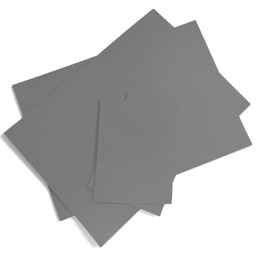Pizens Linoldruck Platte 4 Stück, Grau Linolplatten für Linolschnitt, Linoleum Print Set für Stempel, Bastel und Druckprojekte (A4+A6) von Pizens