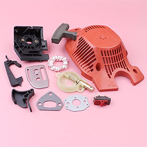 Pizgear Rückstoß-Rücklauf-Seilzugstarter Ölpumpenstange Platte Vergaseradapter Kettensägen-Ersatzteil, for Husqvarna, 137 142 530071968 Kettensägen-Rücklaufstarter von Pizgear