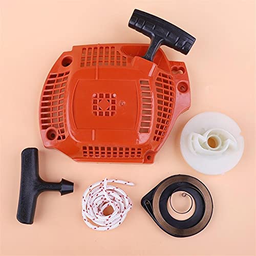 Pizgear Rückstoß-Rücklauf-Seilzugstarter-Riemenscheibe, Federgriff, Seilsatz, Kettensäge, for Husqvarna, 435, 544287002 Kettensägen-Rücklaufstarter von Pizgear