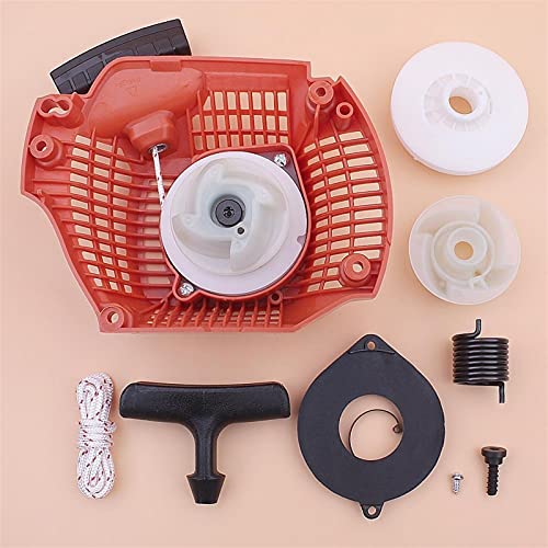 Pizgear Rückstoß-Rücklauf-Seilzugstarter-Riemenscheibennabe, Federgriff, Seilsatz, Kettensäge, for Husqvarna, for 435 435E 440 440E 544287002 Kettensägen-Rücklaufstarter von Pizgear