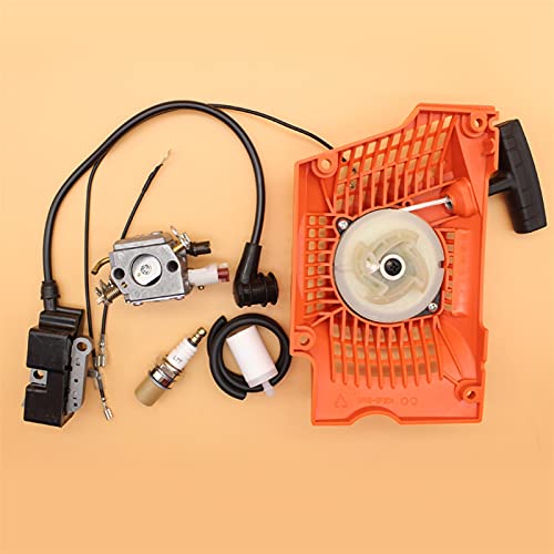 Pizgear Rückstoßstarter, Vergaser, Zündspulensatz, Kettensägen-Umbauteile, for Husqvarna, 350 340 345 353 346 XP 346XP 537104702 537423001 503962406 503283208 Kettensägen-Rücklaufstarter von Pizgear